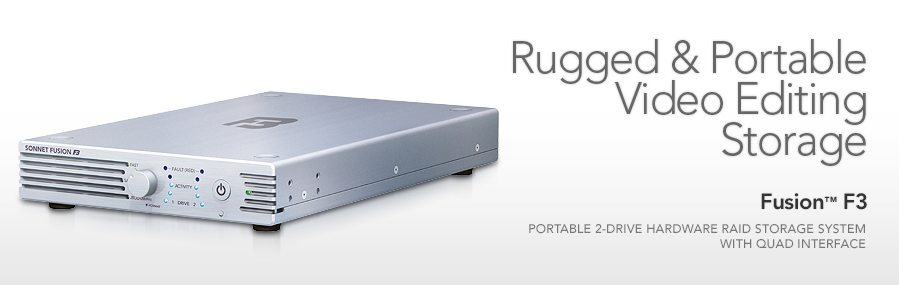 Fusion F3 - Rugged & Portable Video Editing Storage