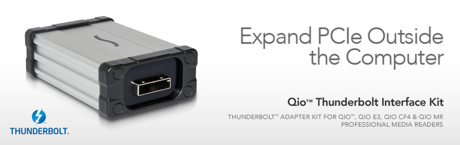 Qio Thunderbolt Interface Kit - Expand PCIe Outside the Box
