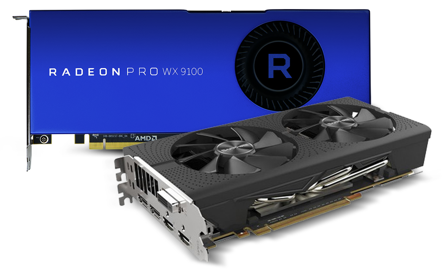 Radeon Pro WX 9100 and Radeon RX 580 Video Cards