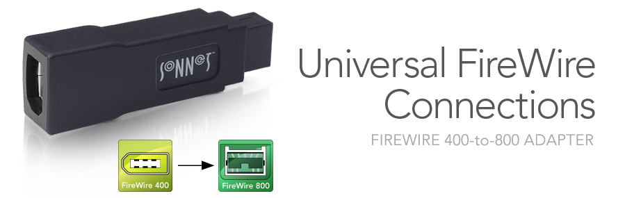 FireWire 400-to-800 Adapter�F���j�o�[�T����FireWire�ڑ�