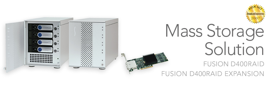 Fusion D400RAID and D400RAID Expansion - Mass Storage Solution