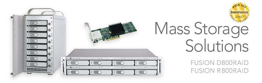 Fusion D800RAID and Fusion R800RAID - Mass Storage Solutions