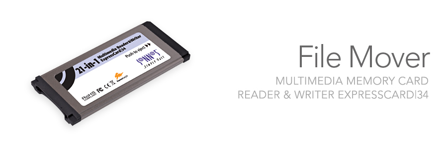 Multimedia Memory Card Reader & Writer ExpressCard|34 - File Mover