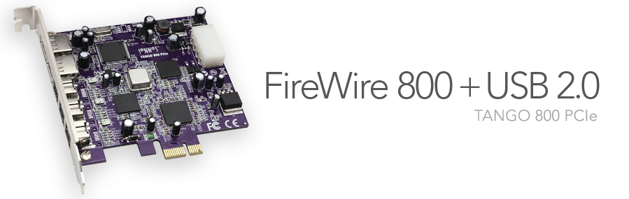 Tango 800 PCIe - FireWire 800 + USB 2.0