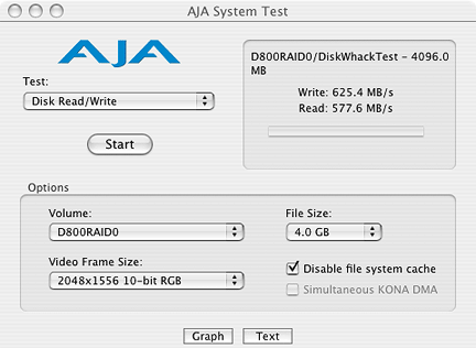 AJA�f�B�X�N�X�s�[�h�e�X�g - RAID0