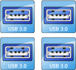 Four USB 3.0 Ports