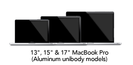 13", 15" & 17" MacBook Pro (Aluminum unibody models)
