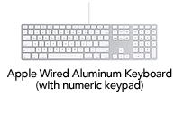 Apple Wired Aluminum Keyboard (with numeric keypad)