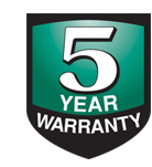 5-Year Warranty Logo