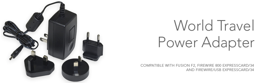 World Travel Power Adapter for Fusion F2