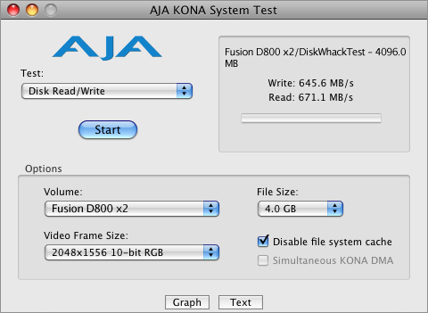 Fusion RAID Expander AJA Kona System Test