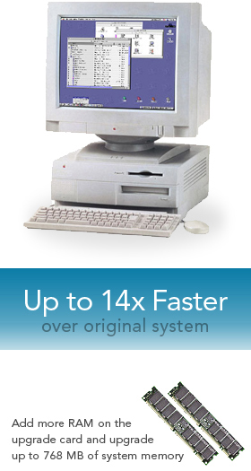 Up to 14x faster over original system