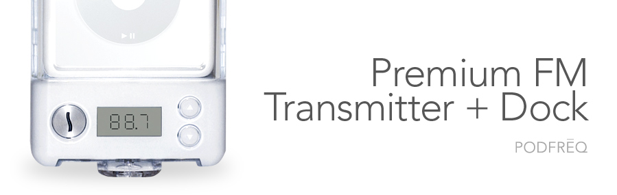 PodFreq - Premium FM Transmitter + Dock