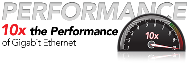 10x the Performance of Gigabit Ethernet