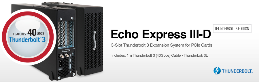 Echo Express III-D - Thunderbolt 3 Edition: Thunderbolt 3 Expansion System for PCIe Cards