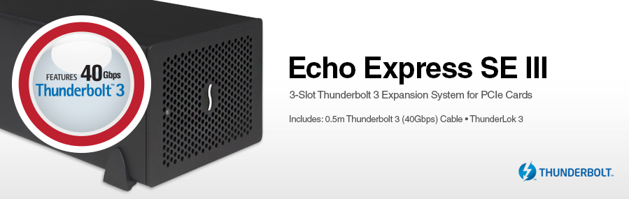 Echo Express SE III: 3-Slot Thunderbolt 3 Expansion System for PCIe Cards
