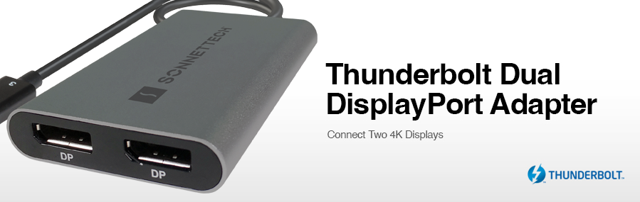 Thunderbolt Dual DisplayPort Adapter - Connect up to Two 4K Displays
