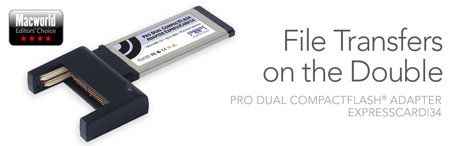 Pro Dual CompactFlash Adapter ExpressCard/34