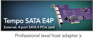 Tempo SATA E4P - External, 4-port SATA II PCIe card