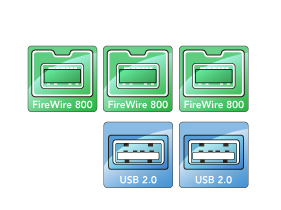 FireWire 800 + USB 2.0