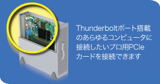 Connect your favorite professional PCIe cards to any computer with a Thunderbolt port