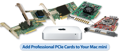 Add Professional PCIe Cards to Your Mac mini