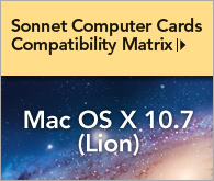 Mac OS X 10.7 (Lion) Compatibility Matrix