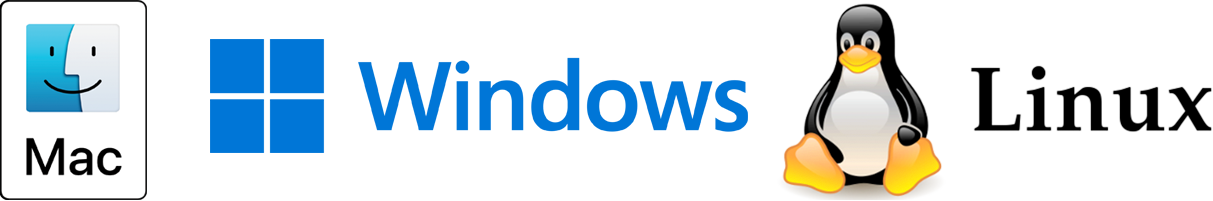 Mac, Windows, and Linux Logos