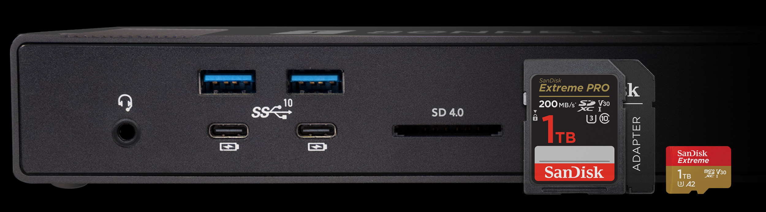 Echo 20 Thunderbolt 4 SuperDock SD Slot with SD Cards