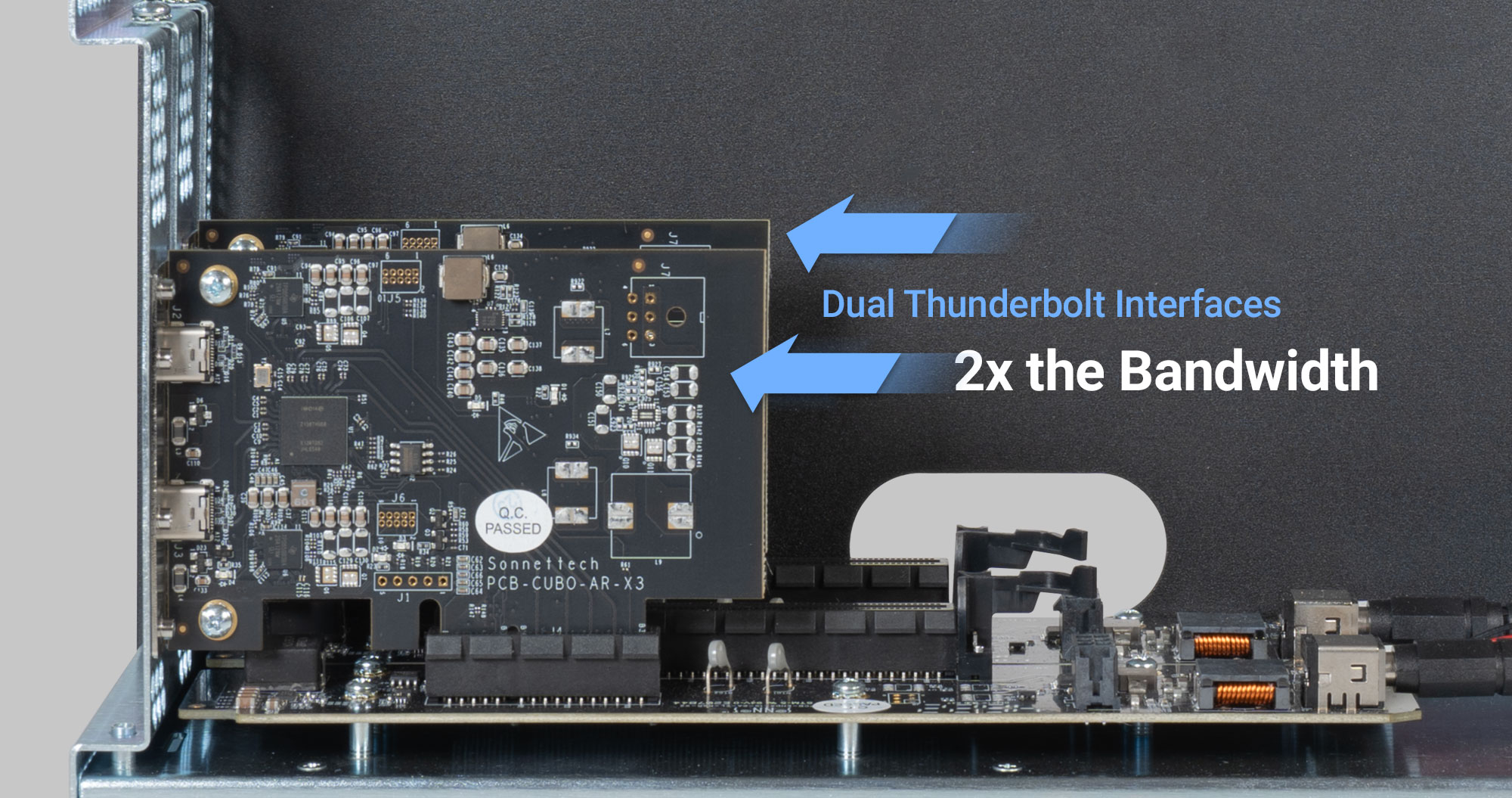 Dual Thunderbolt Interface Cards Inside Echo II DV Desktop