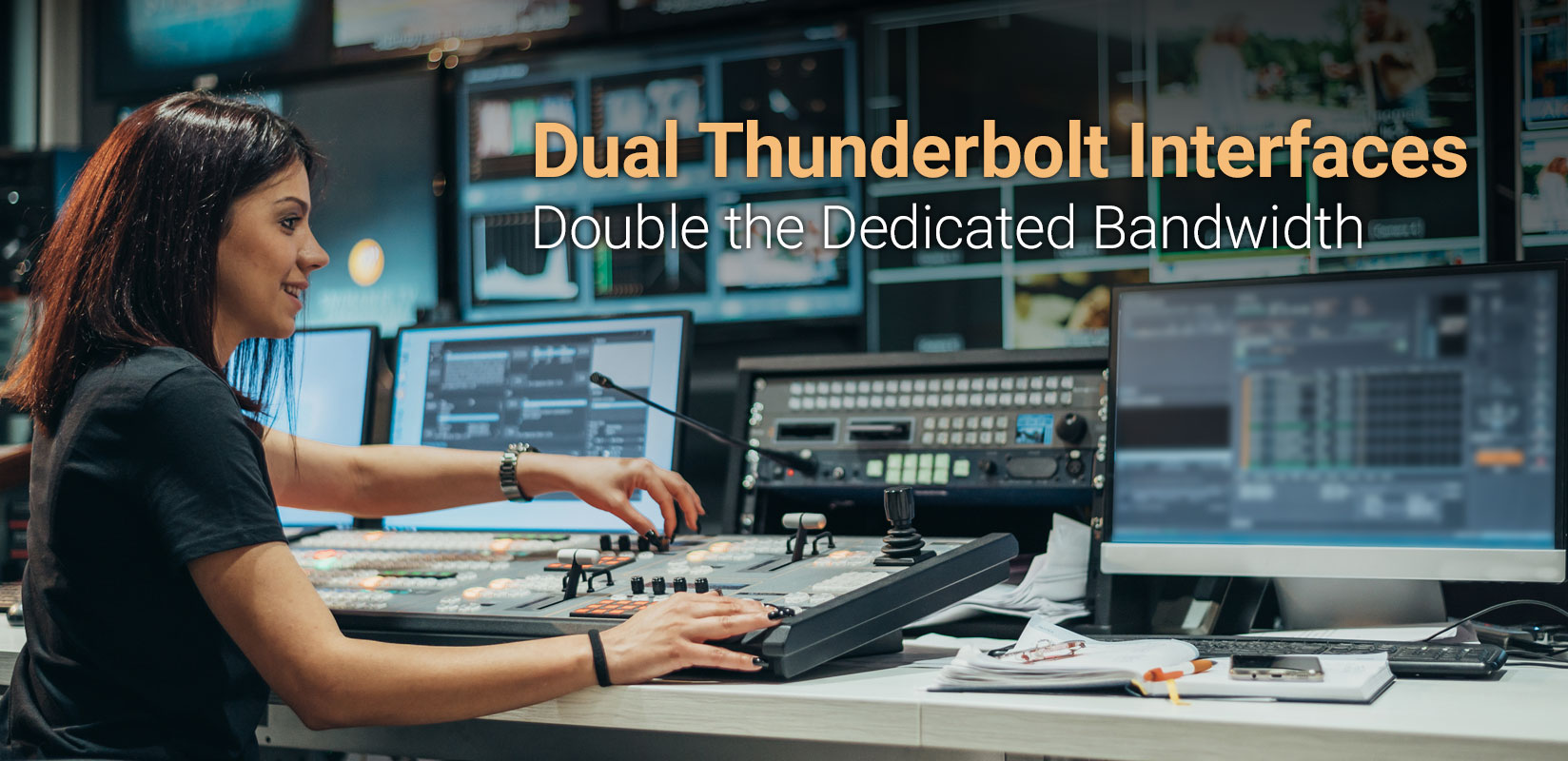 Dual Thunderbolt Interfaces - Double the Dedicated Bandwidth