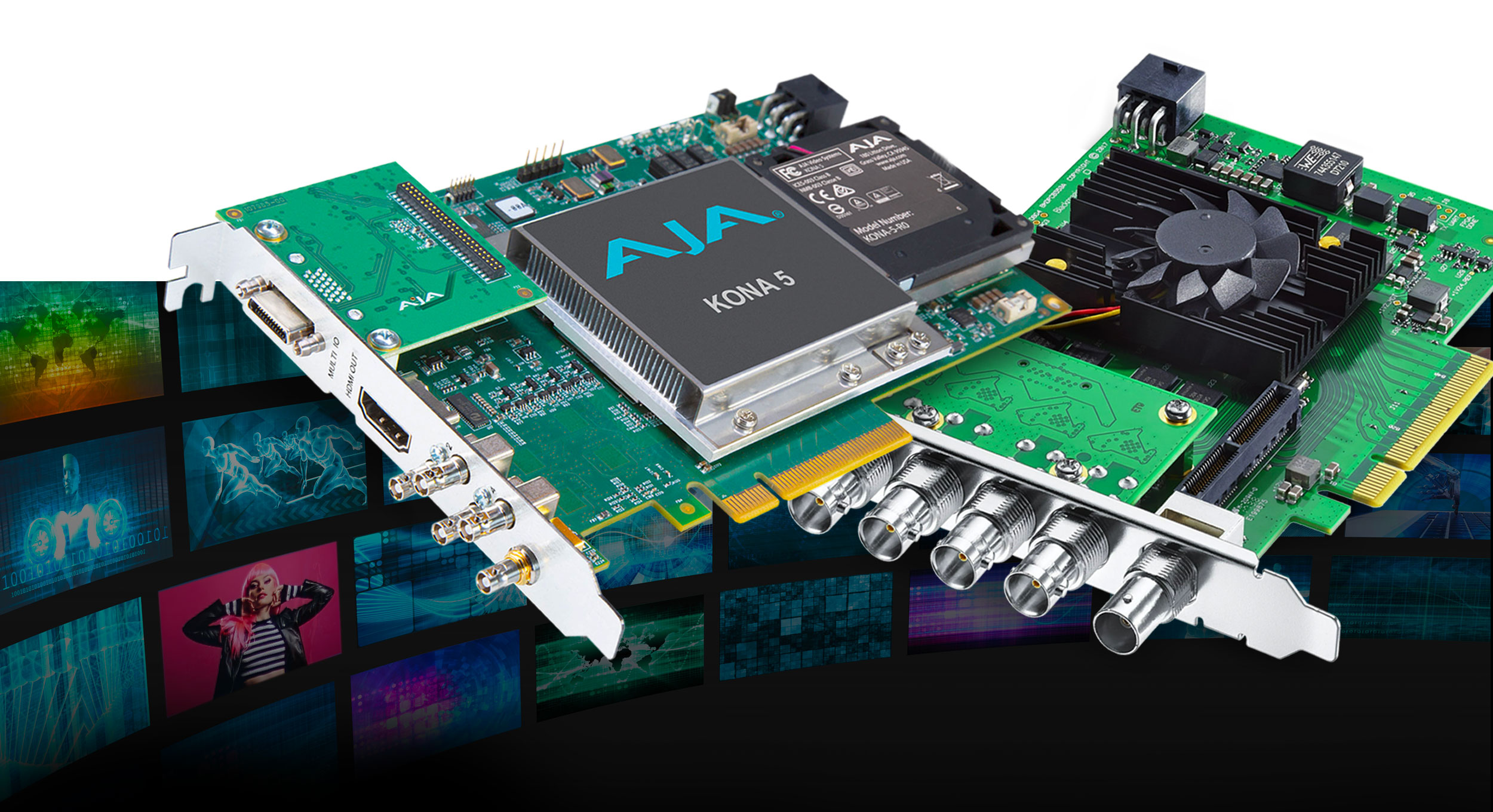 Two high-bandwidth PCIe cards.