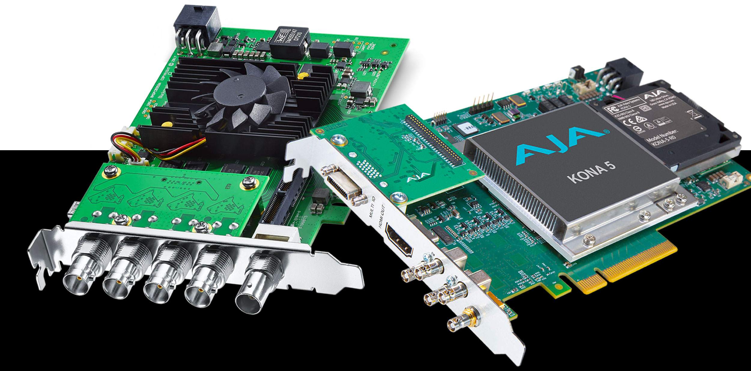 Two high-bandwidth PCIe cards.