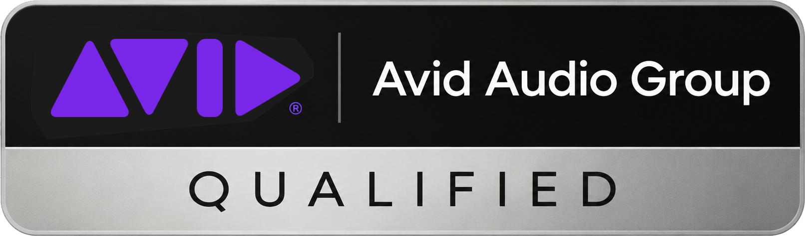 Avid Audio Group Qualified badge.