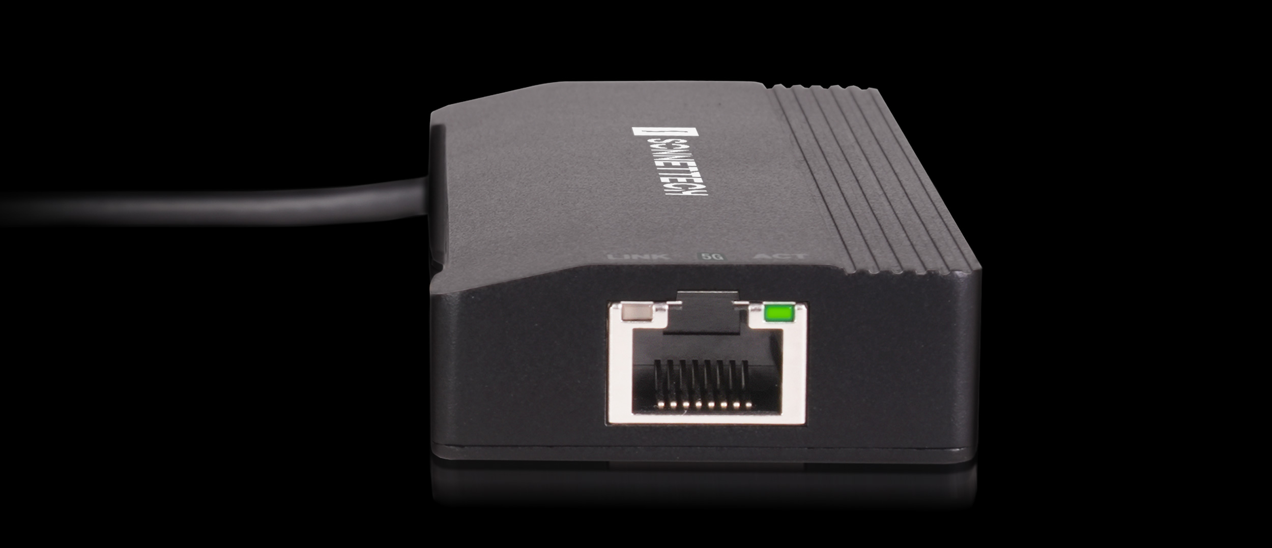 Close up view of Echo 6 Ethernet port.