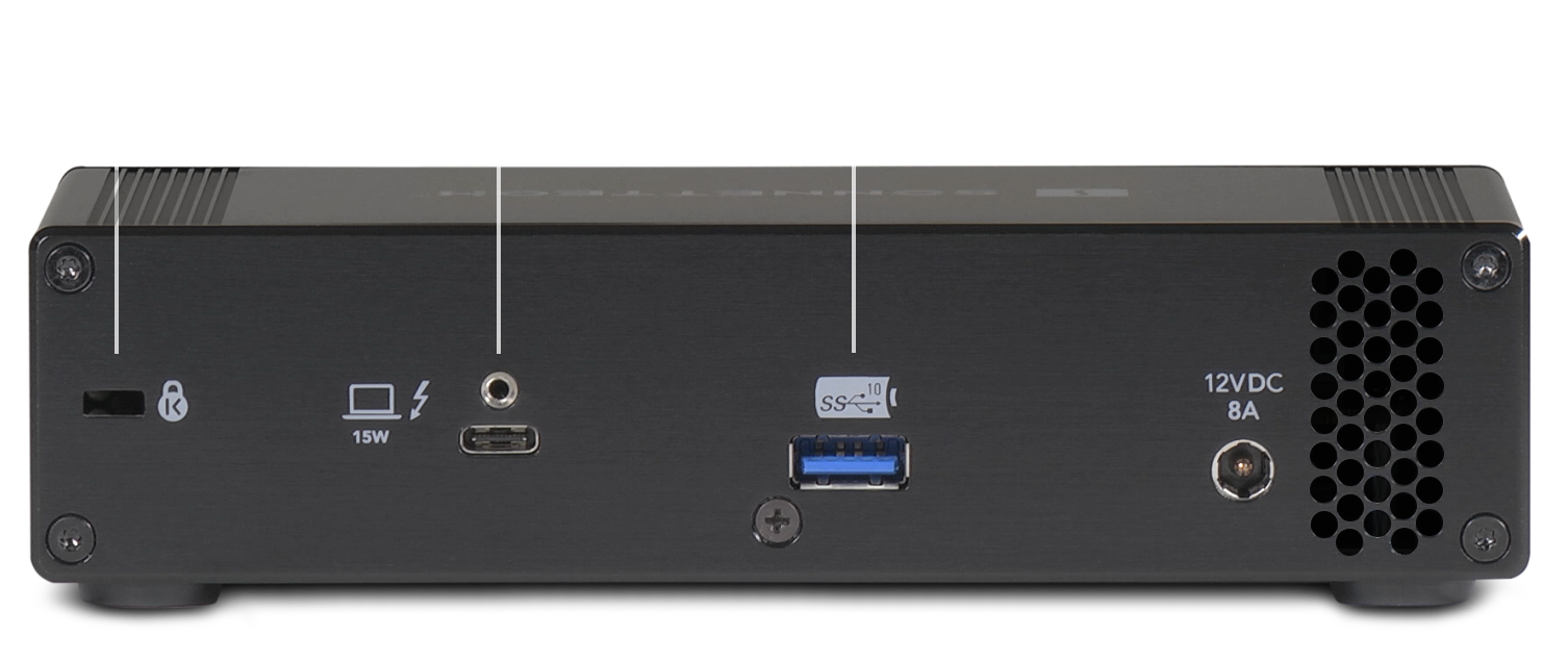 Sonnet Echo Dual NVMe Thunderbolt Dock Back Ports