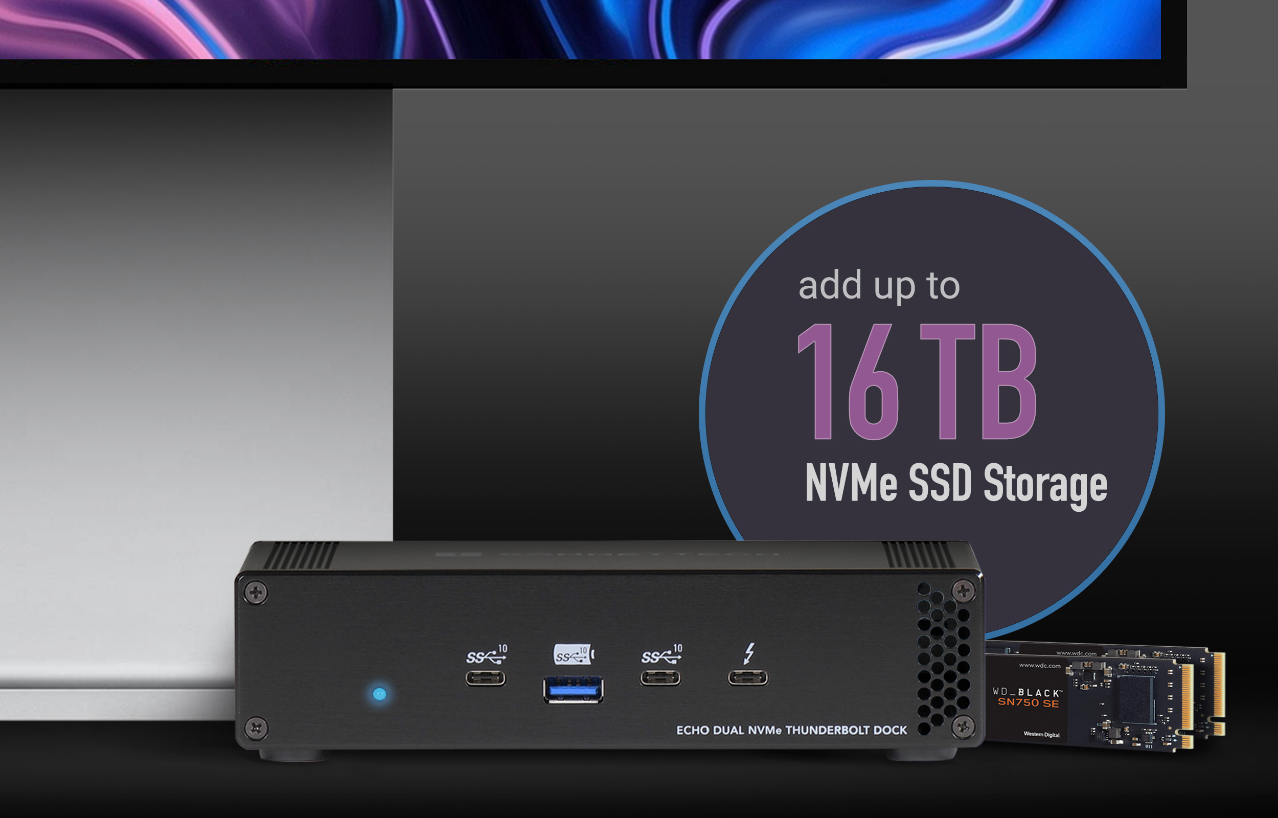 流行のアイテム Plugable Thunderbolt 3 NVMe SSD ドライブ - 1TB