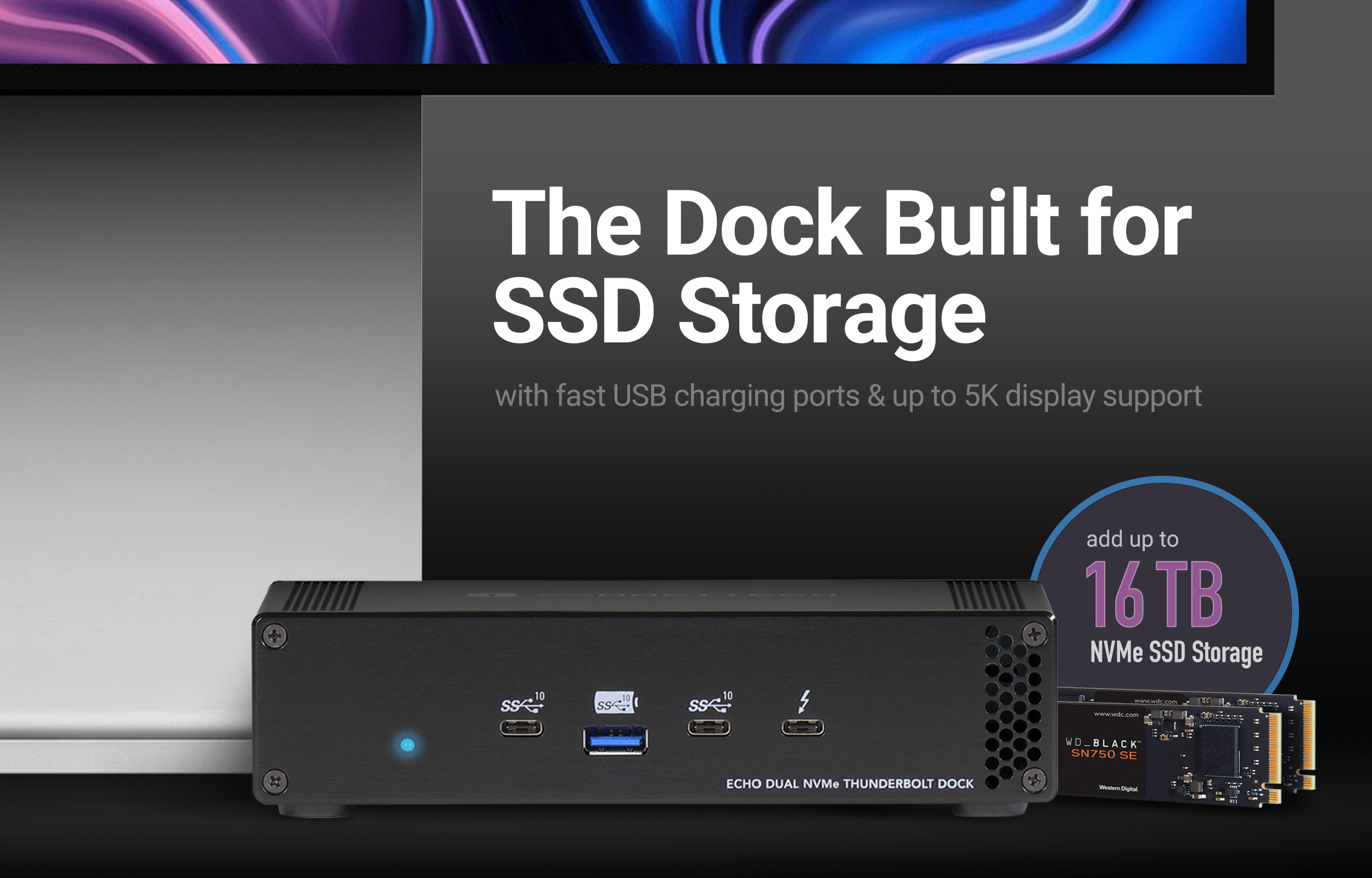 Sonnet Echo Dual NVMe Thunderbolt Dock - The Dock Built for SSD Storage