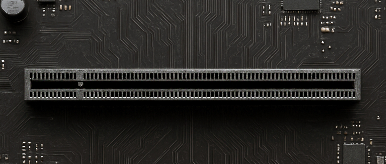 Close up of PCIe 4.0 slot.