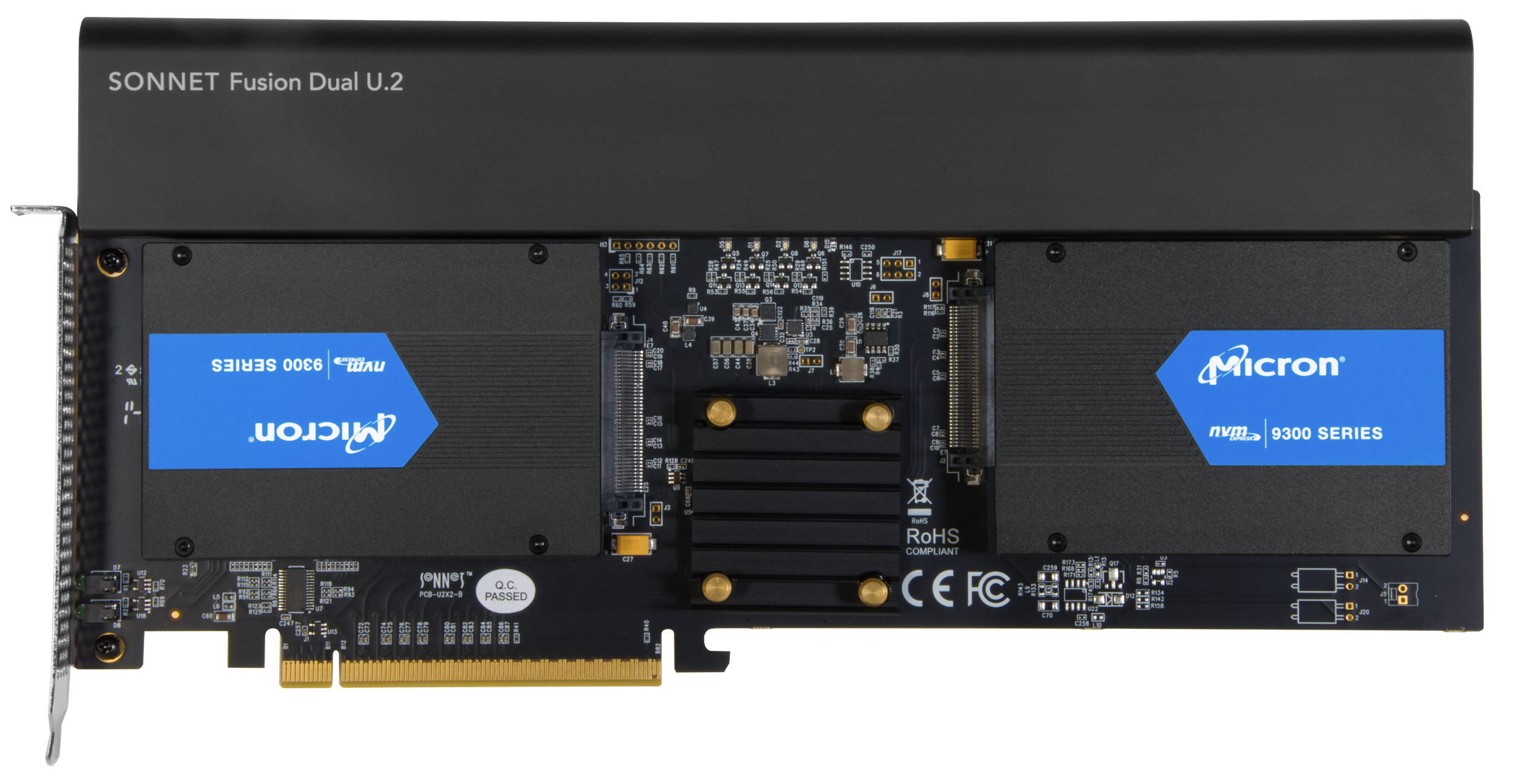 Fusion Dual U.2 SSD Straight On View