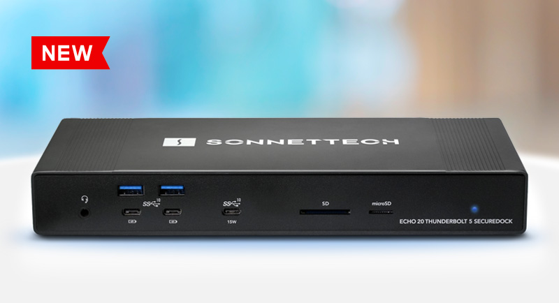 Echo 20 Thunderbolt 5 SecureDock front view.
