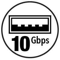 10Gbps USB 3.2 Gen 2 Port Icon