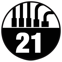 Twenty-one interfaces connection icon.