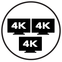 Three 4K Displays Icon