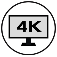 4K display icon.