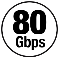 80Gbps icon.