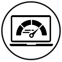 Accelerated computer icon.