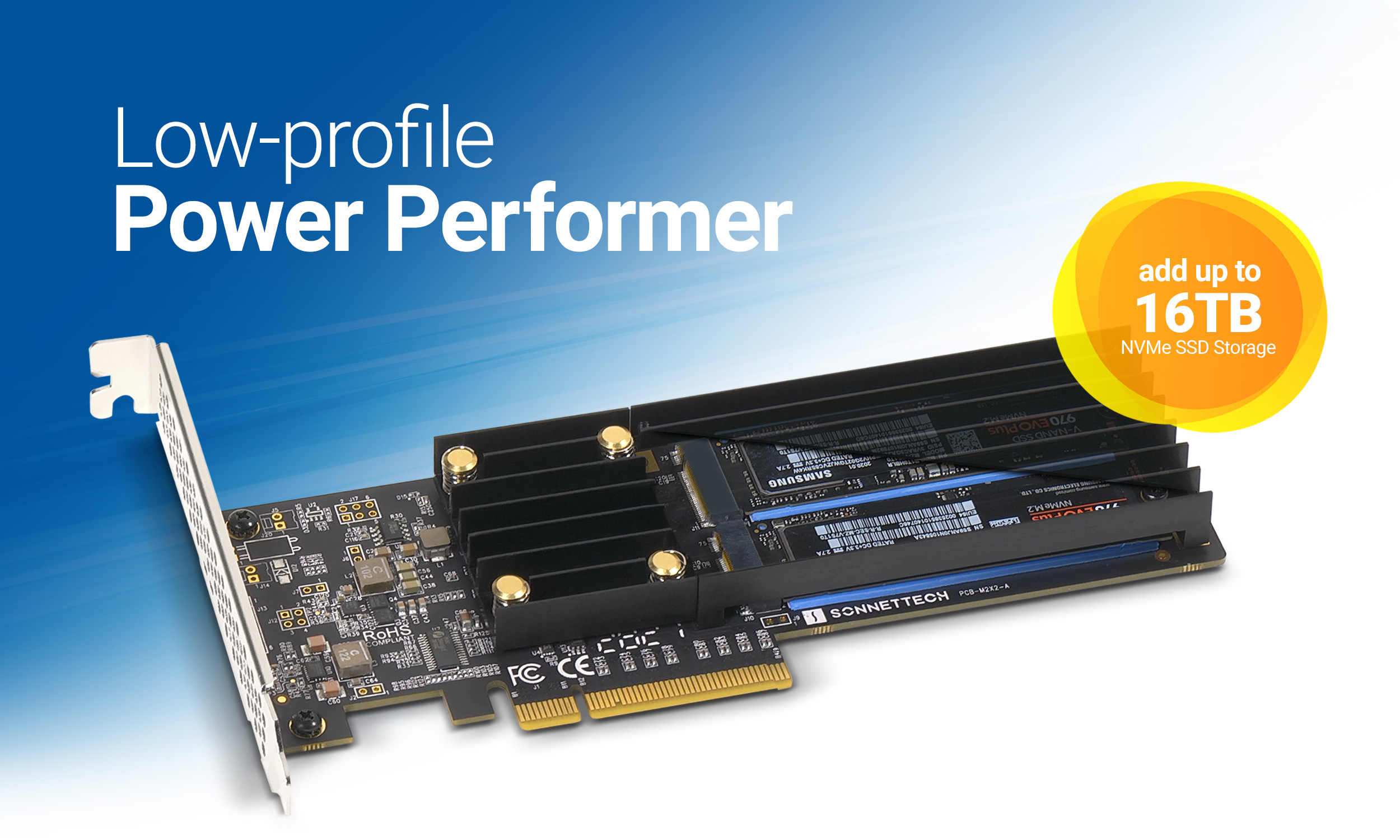 M.2 2x4 Low-profile PCIe Card - SONNETTECH