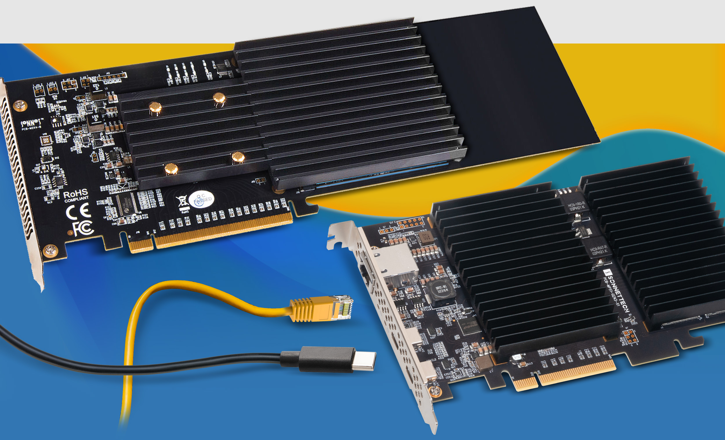 Sonnet M.2 4x4 PCIe 4 To - Carte PCIe pour 4 SSD M.2 - Compatible