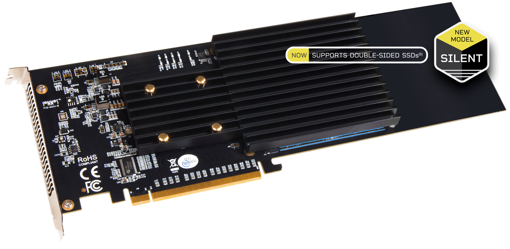 Sonnet M.2 NVMe SSD 4x4 PCIe Card (Silent) – SONNETTECH